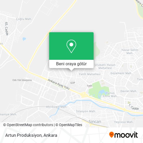 Artun Produksiyon harita