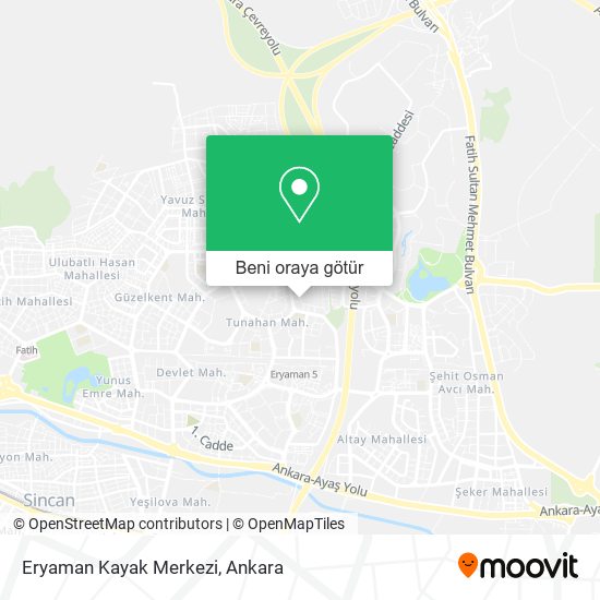 Eryaman Kayak Merkezi harita