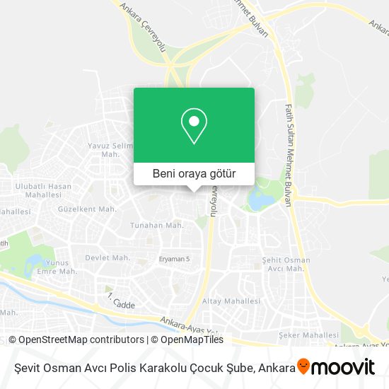 Şevit Osman Avcı Polis Karakolu Çocuk Şube harita