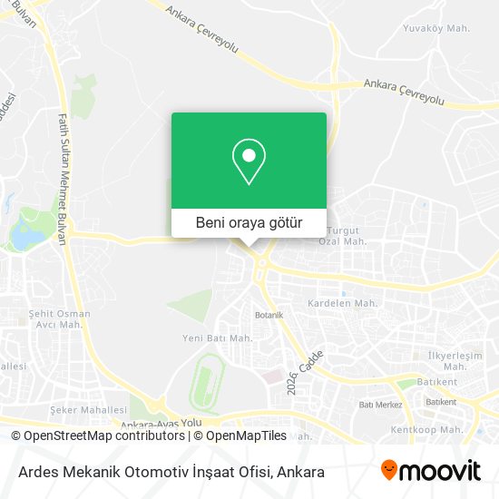 Ardes Mekanik Otomotiv İnşaat Ofisi harita