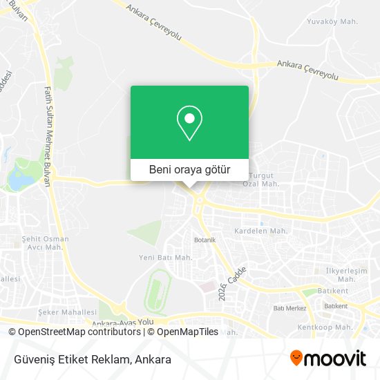Güveniş Etiket Reklam harita