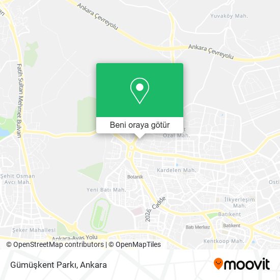 Gümüşkent Parkı harita