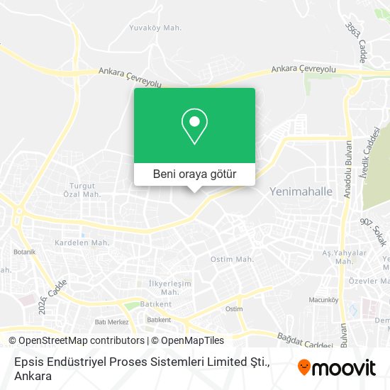 Epsis Endüstriyel Proses Sistemleri Limited Şti. harita