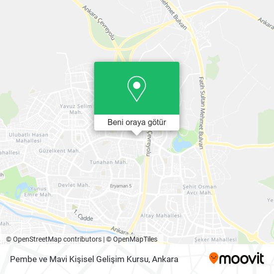Pembe ve Mavi Kişisel Gelişim Kursu harita