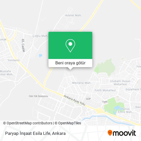 Paryap İnşaat Esila Life harita