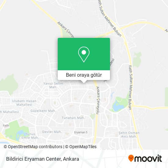 Bildirici Eryaman Center harita