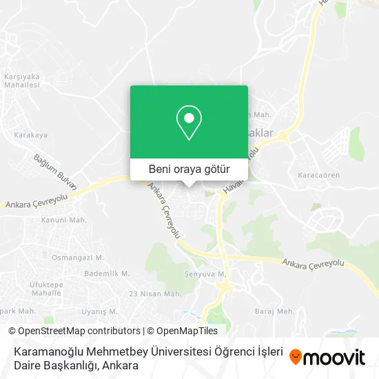Karamanoğlu Mehmetbey Üniversitesi Öğrenci İşleri Daire Başkanlığı harita