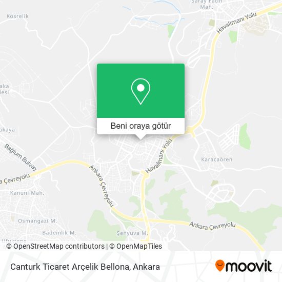 Canturk Ticaret Arçelik Bellona harita