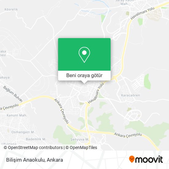Bilişim Anaokulu harita