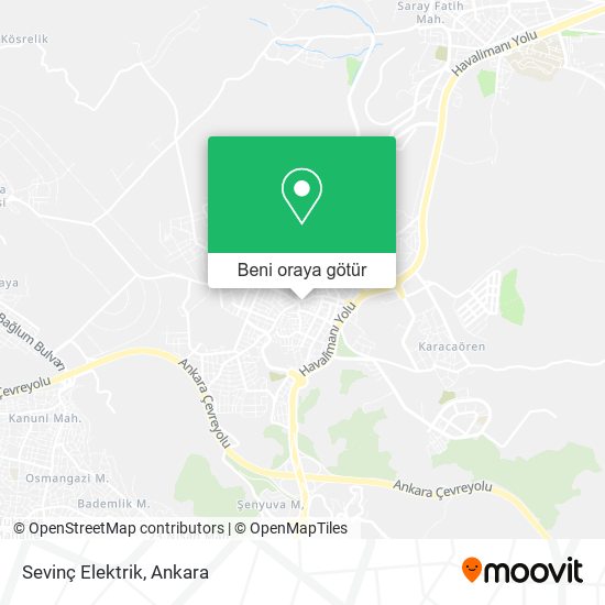 Sevinç Elektrik harita