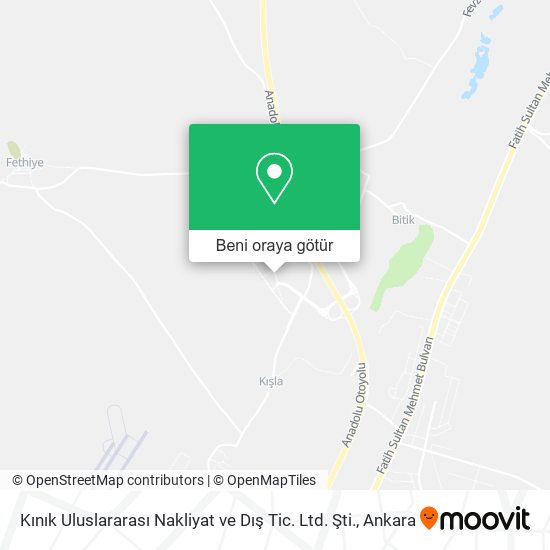 Kınık Uluslararası Nakliyat ve Dış Tic. Ltd. Şti. harita