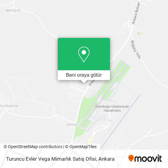 Turuncu Evler Vega Mimarlık Satış Ofisi harita