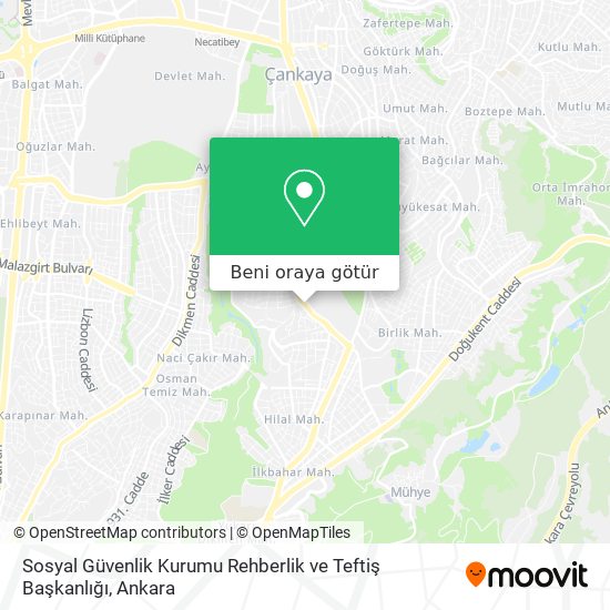Sosyal Güvenlik Kurumu Rehberlik ve Teftiş Başkanlığı harita