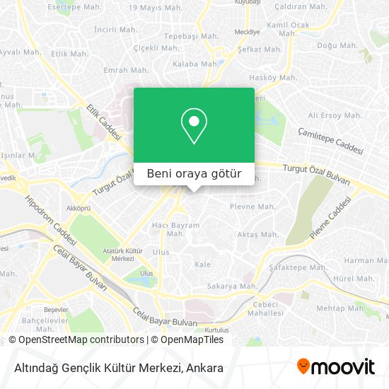 Altındağ Gençlik Kültür Merkezi harita