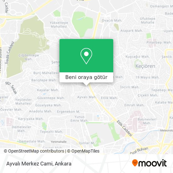 Ayvalı Merkez Cami harita