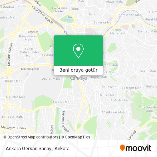 Ankara Gersan Sanayi harita