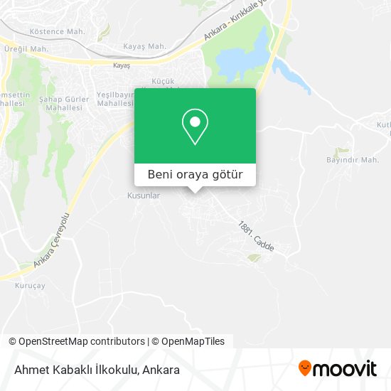 Ahmet Kabaklı İlkokulu harita