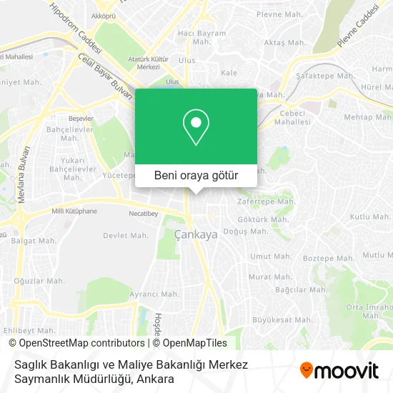 Saglık Bakanlıgı ve Maliye Bakanlığı Merkez Saymanlık Müdürlüğü harita