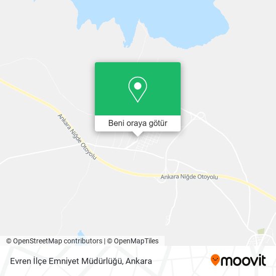 Evren İlçe Emniyet Müdürlüğü harita