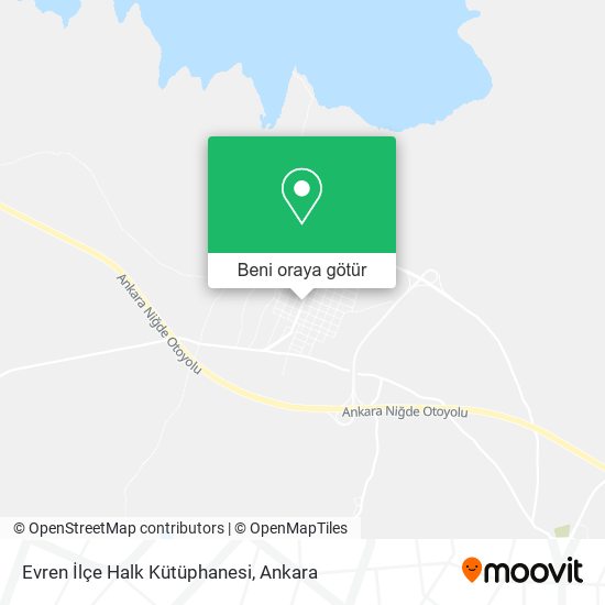 Evren İlçe Halk Kütüphanesi harita