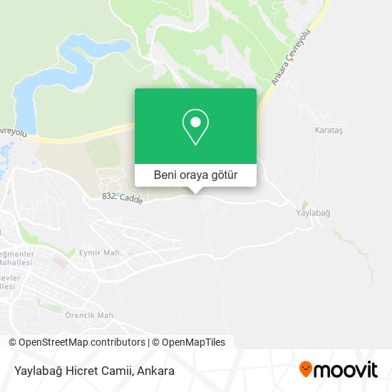 Yaylabağ Hicret Camii harita