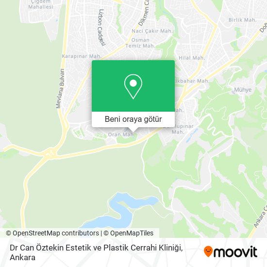 Dr Can Öztekin Estetik ve Plastik Cerrahi Kliniği harita