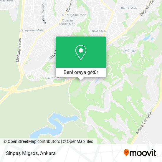 Sinpaş Migros harita