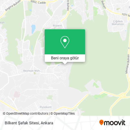 Bilkent Şafak Sitesi harita