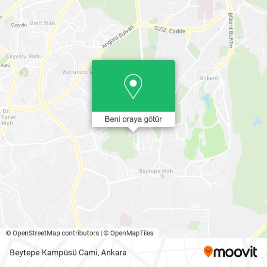 Beytepe Kampüsü Cami harita