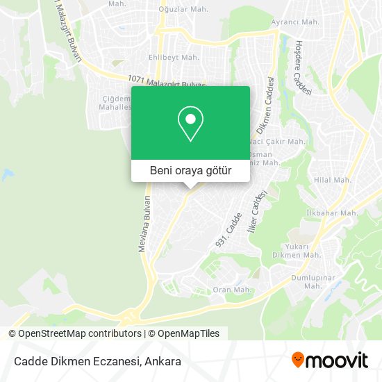 Cadde Dikmen Eczanesi harita
