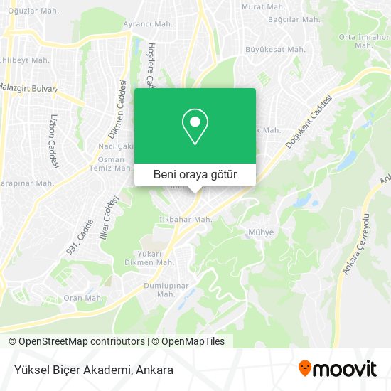 Yüksel Biçer Akademi harita