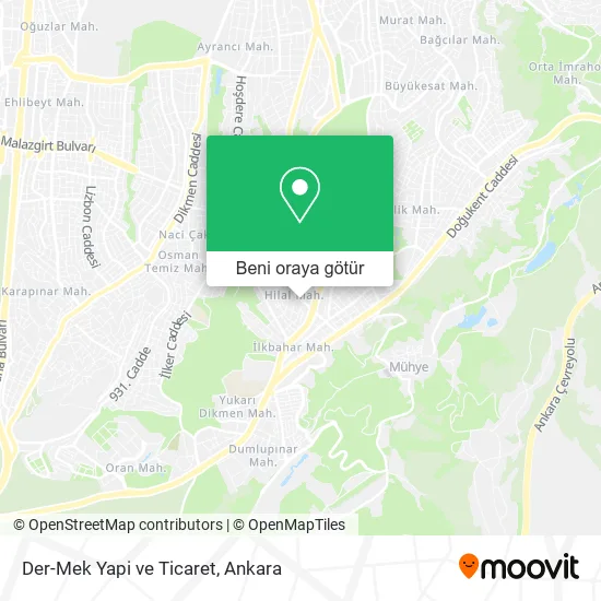 Der-Mek Yapi ve Ticaret harita