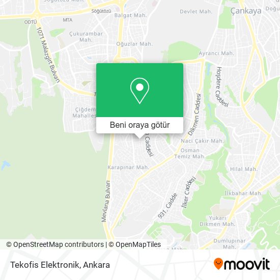 Tekofis Elektronik harita