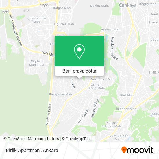 Birlik Apartmani harita