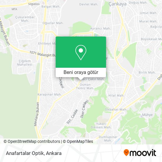 Anafartalar Optik harita