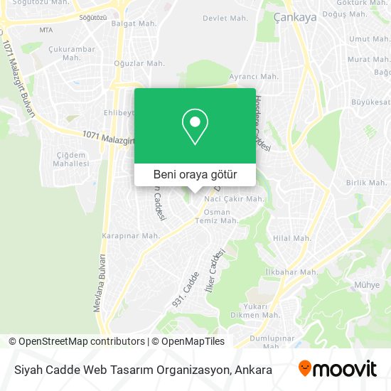 Siyah Cadde Web Tasarım Organizasyon harita