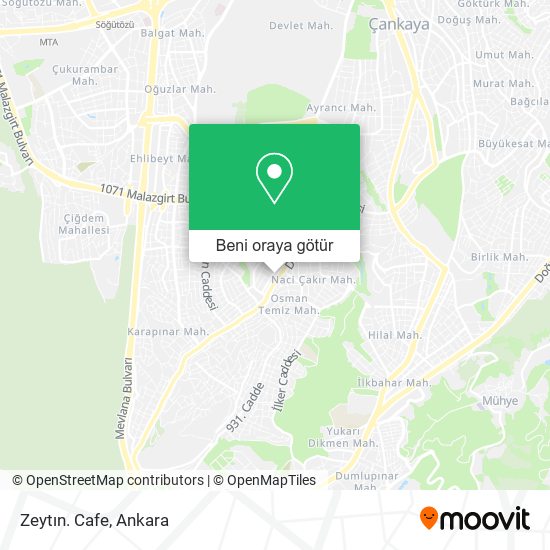 Zeytın. Cafe harita