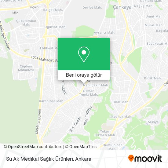 Su Ak Medikal Sağlık Ürünleri harita