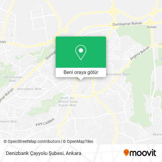Denizbank Çayyolu Şubesi harita