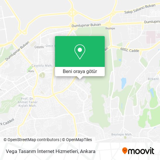 Vega Tasarım İnternet Hizmetleri harita