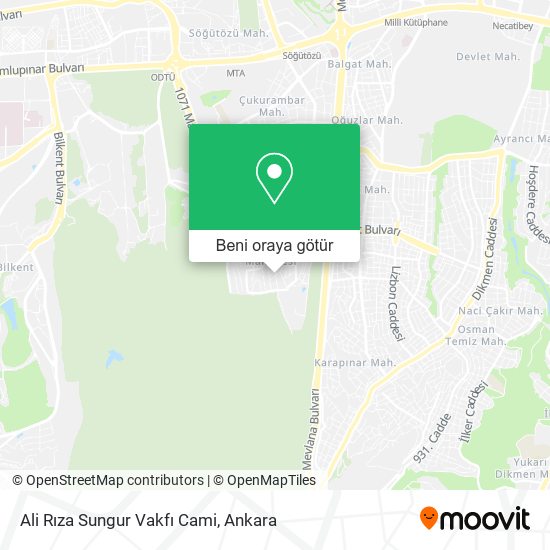 Ali Rıza Sungur Vakfı Cami harita