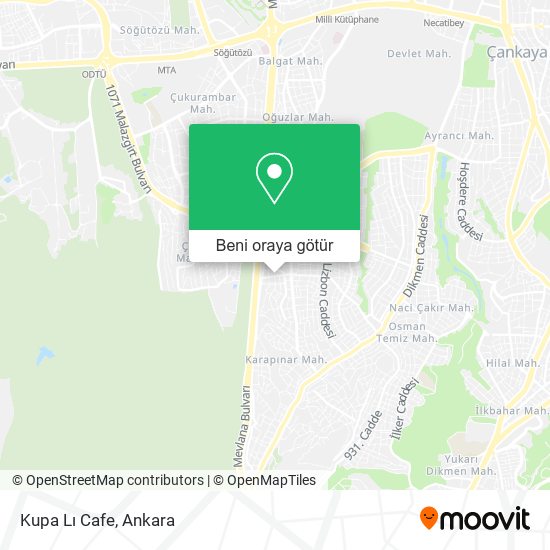 Kupa Lı Cafe harita