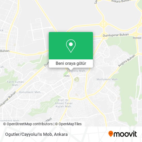 Ogutler/Cayyolu/Is Mob harita