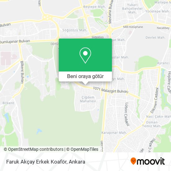 Faruk Akçay Erkek Koaför harita