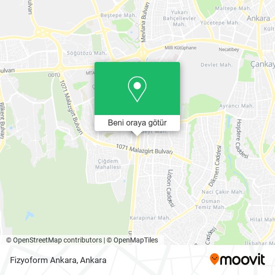 Fizyoform Ankara harita