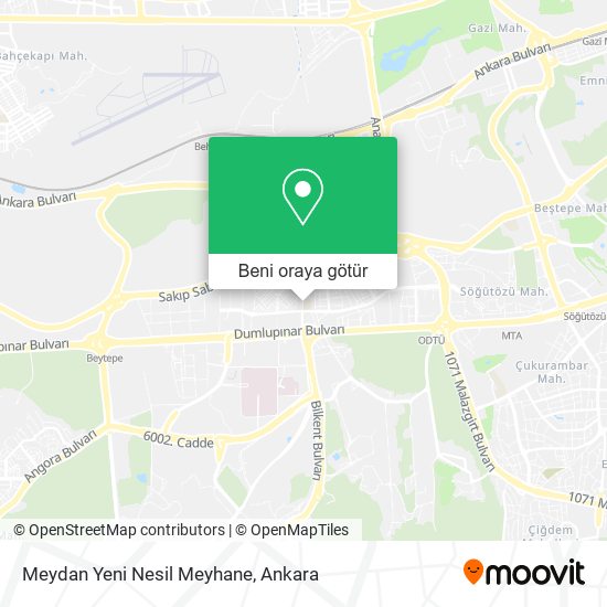 Meydan Yeni Nesil Meyhane harita