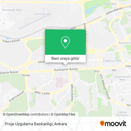 Proje Uygulama Baskanligi harita