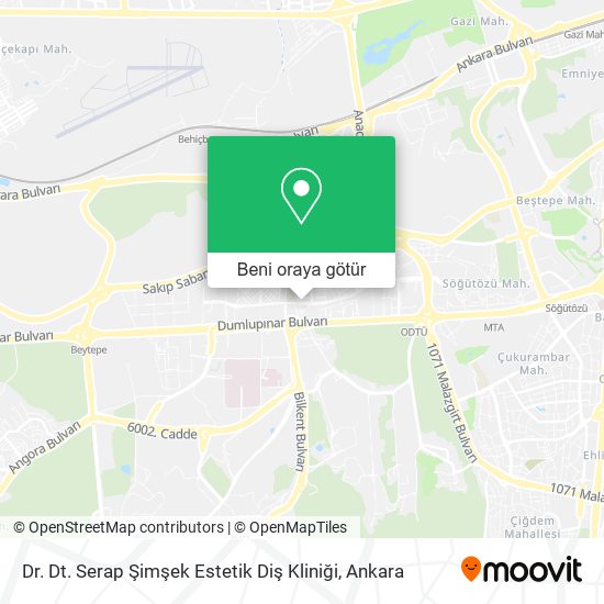 Dr. Dt. Serap Şimşek Estetik Diş Kliniği harita