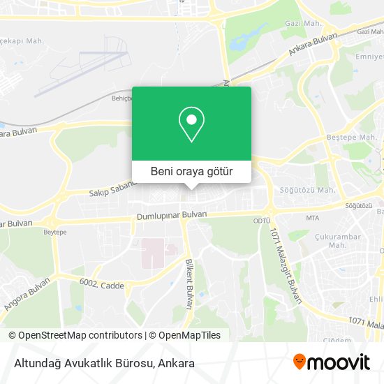 Altundağ Avukatlık Bürosu harita