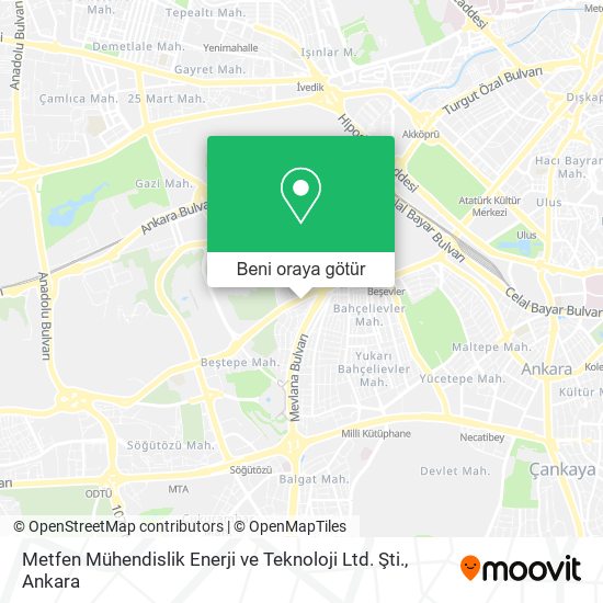 Metfen Mühendislik Enerji ve Teknoloji Ltd. Şti. harita